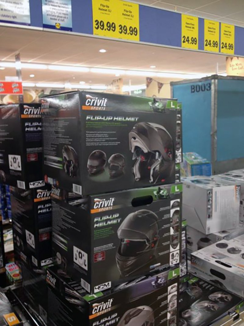 Lidl motorcycle helmets